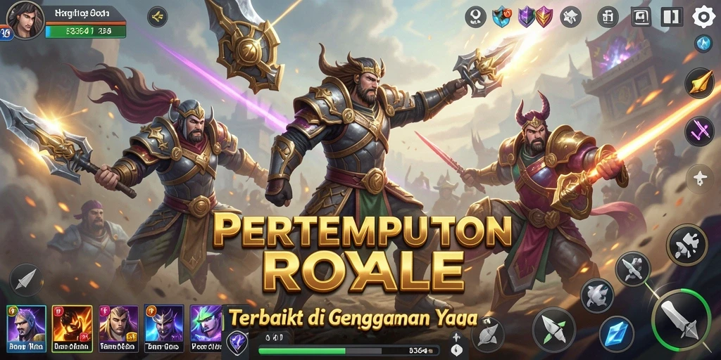 Screenshot gameplay epic Battle Royale 8364 yang mendebarkan.