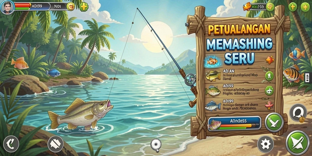 Tangkapan ikan besar dalam gameplay ADI99 yang mendebarkan.