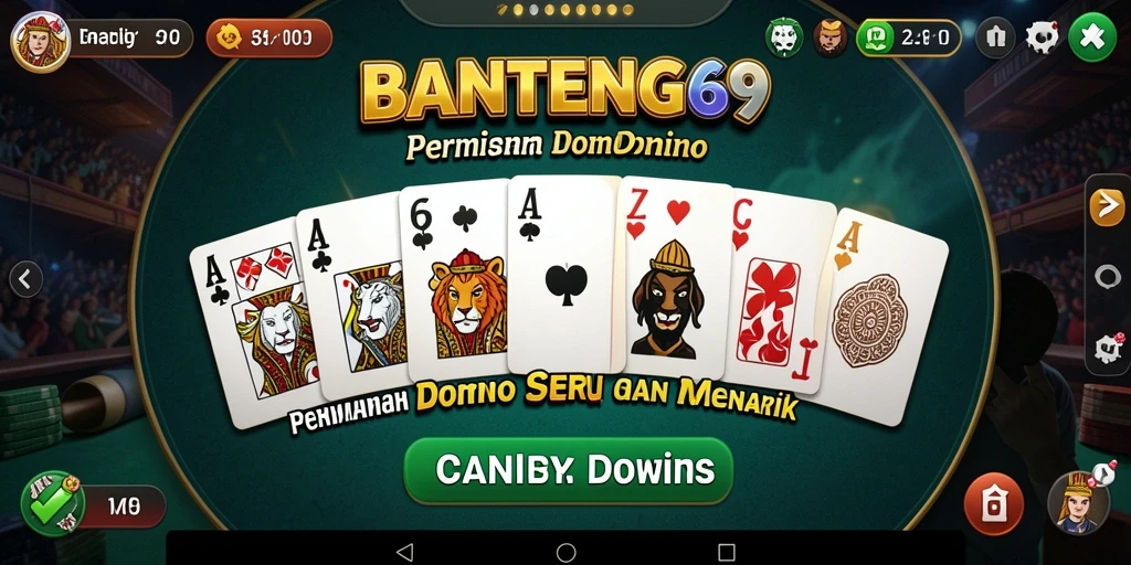 Tampilan menarik dari gameplay Domino BANTENG69.