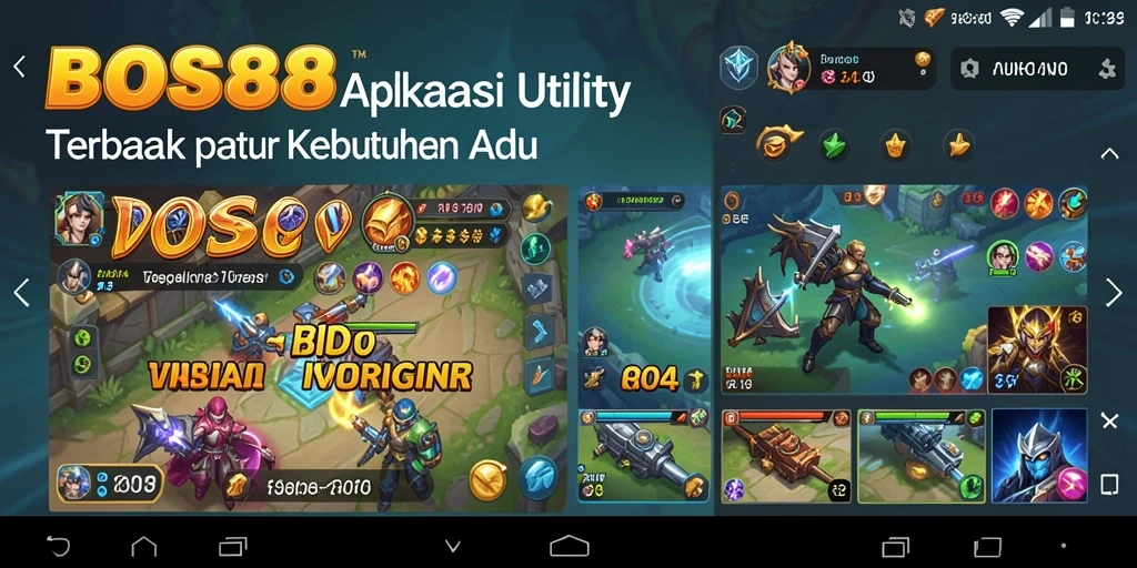 Tampilan clean dan modern dari aplikasi BOS88 untuk Utility.