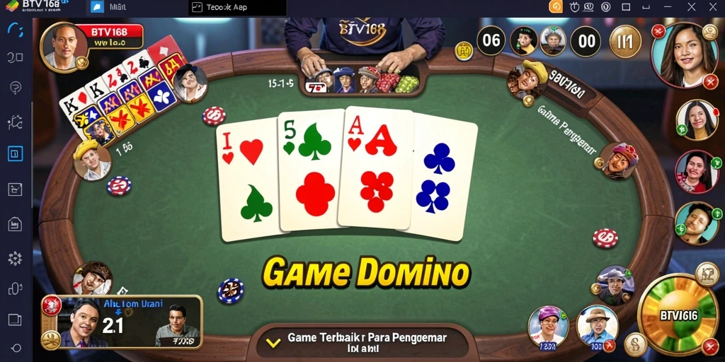 Tampilan menarik dari gameplay Domino di BTV168.