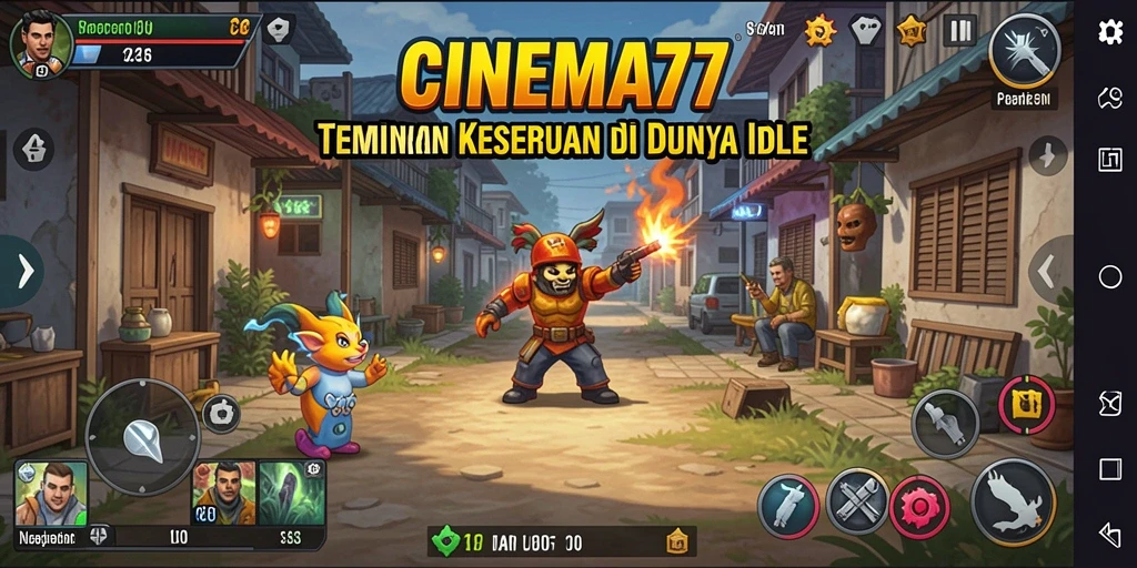 Menampilkan gameplay menarik dari CINEMA77 dengan manajemen studio film.