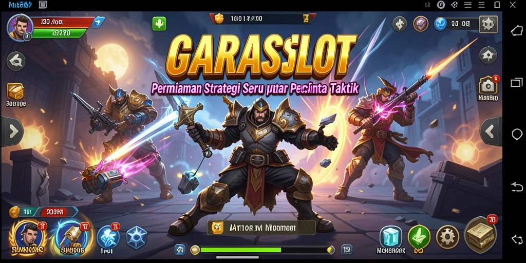 Screenshot GARASISLOT menampilkan aksi strategi yang mendebarkan.