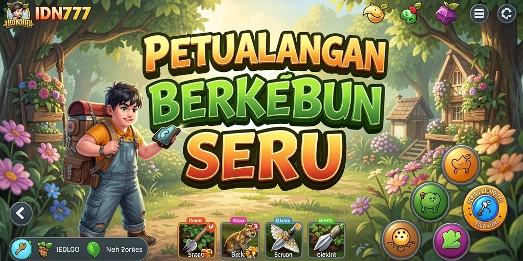 Tampilan screenshot IDN777 menampilkan aktivitas bercocok tanam yang menyenangkan.
