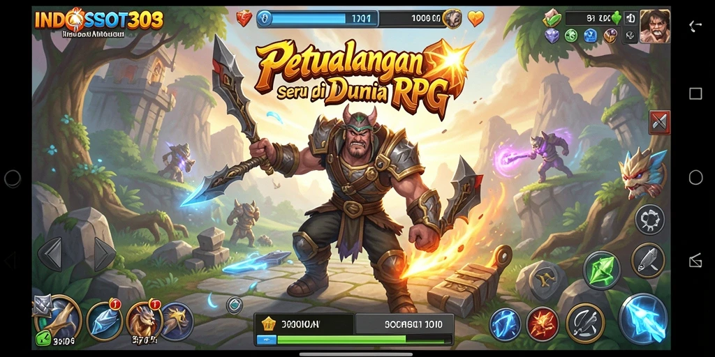 Tampilan gameplay yang mendebarkan di INDOSLOT303 dengan misi RPG yang mendalam.