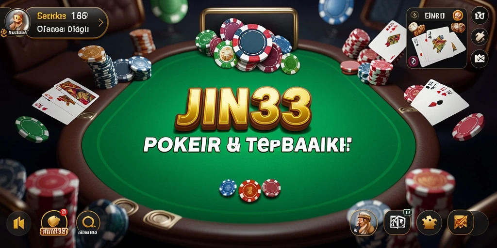Tampilan menarik di dalam game Poker JIN33 selama sesi permainan.