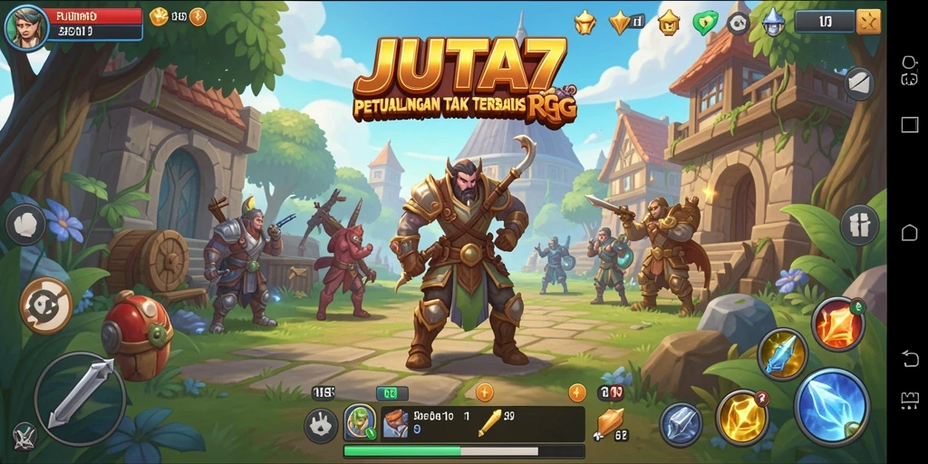 Gameplay memukau JUTA7 dengan aksi RPG yang seru.