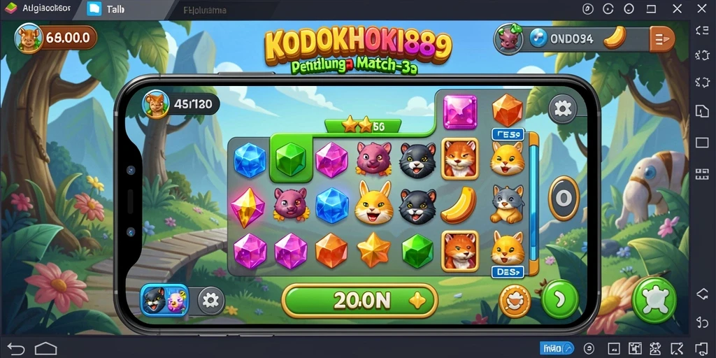 Screenshot gameplay KODOKHOKI889 yang penuh warna dan seru.