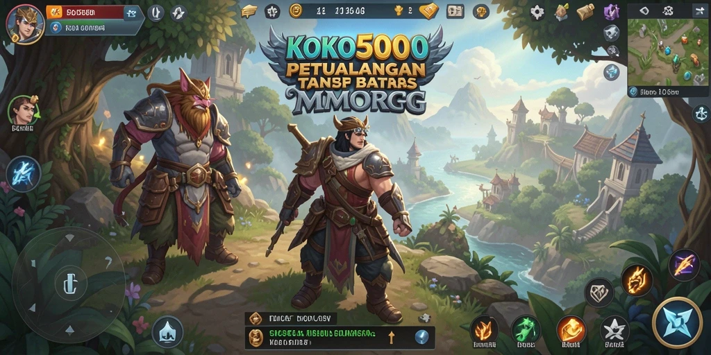 Screenshot utama KOKO5000 menampilkan aksi seru dalam petualangan MMORPG.