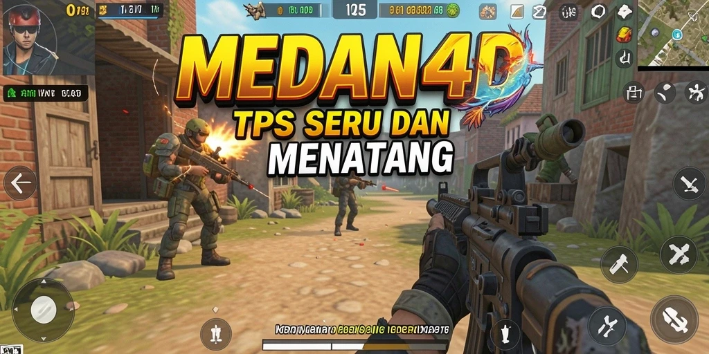 Tampilan gameplay seru dari MEDAN4D yang menampilkan pertarungan TPS.