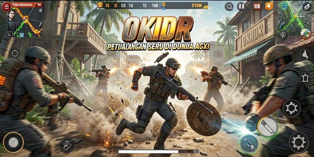 Tangkapan layar permainan OKIDR menampilkan aksi seru dan grafik memukau.