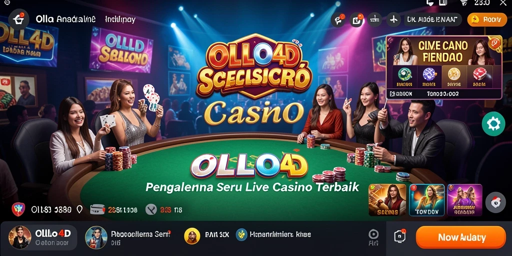 Screenshot gameplay Live Casino OLLO4D yang memukau.