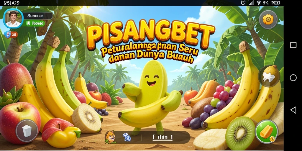 Tampilan gameplay PISANGBET yang penuh warna dan seru.
