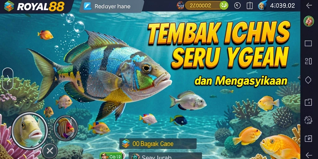 Screenshot gameplay ROYAL88 menampilkan aksi seru menembak ikan.