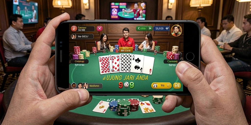 Tampilan menarik dari gameplay Poker di RP8.