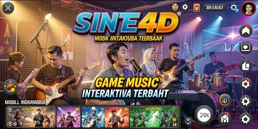Gameplay interaktif SINTE4D untuk pengalaman musik yang mendalam.
