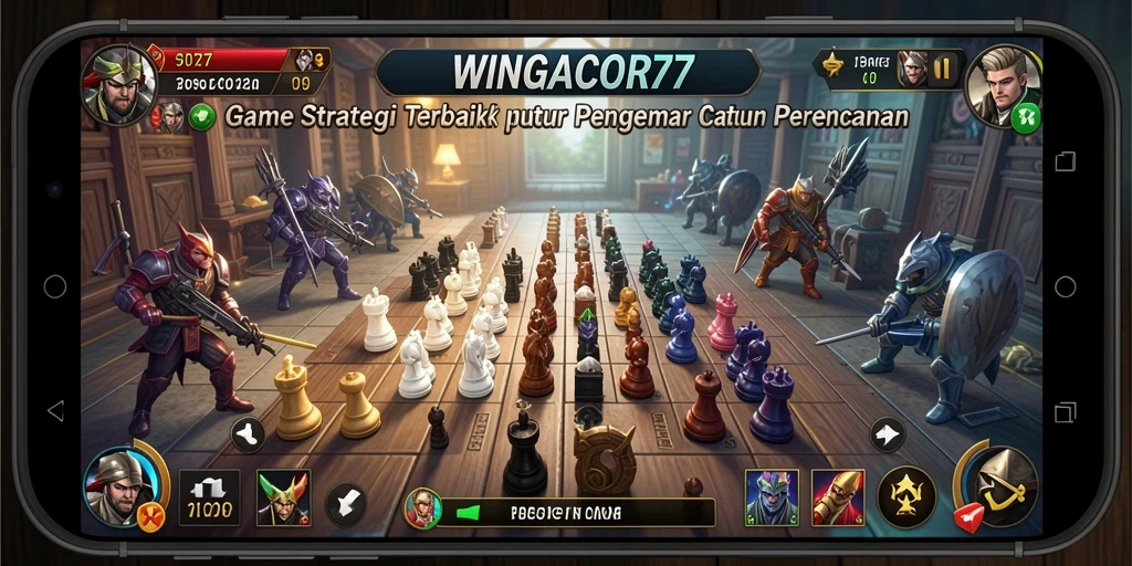 Tampilan gameplay WINGACOR77 yang penuh strategi dalam pertempuran.